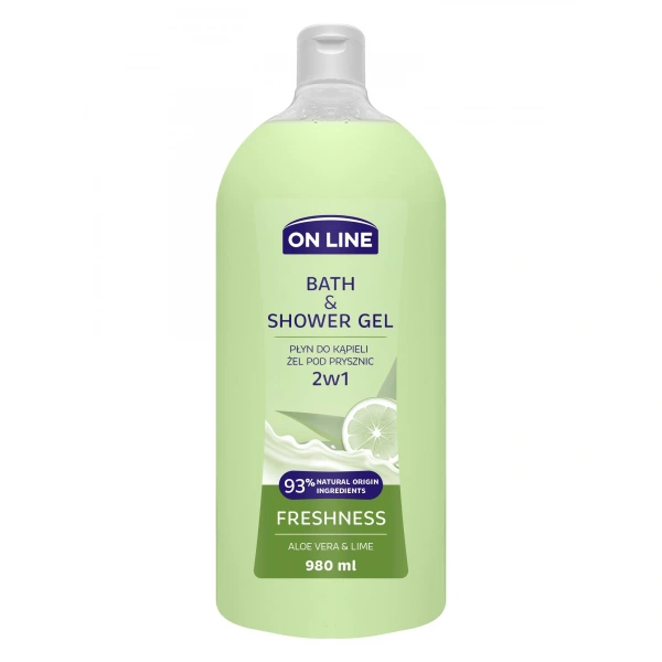 ON LINE Żel i płyn do kąpieli 2w1 Freshness 980 ml
