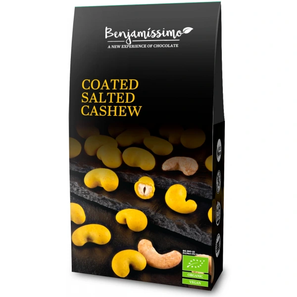 Orzechy nerkowca w polewie kurkuma - imbir - cytryna bezglutenowe bio 60 g - benjamissimo