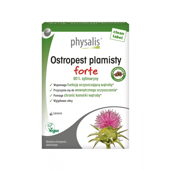 Ostropest plamisty forte 45 tabletek - physalis