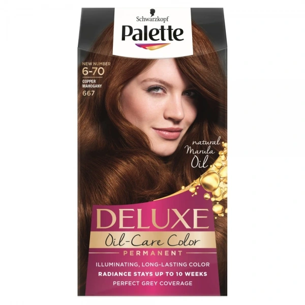 Palette Deluxe Farba do włosów permanentna nr 6-70 (667) Miedziany Mahoń  1op.