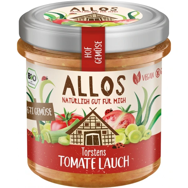 Pasta warzywna z pomidorami i porem bezglutenowa bio 135 g - allos