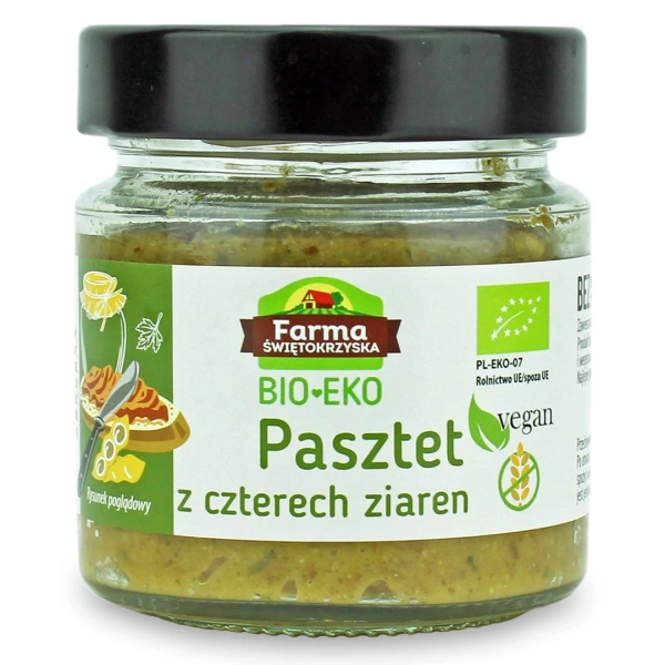 Pasztet wegański z czterech ziaren bezglutenowy bio 160 g - farma świętokrzyska