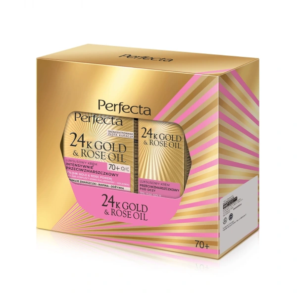 PERFECTA 24K Gold & Rose Oil Zestaw prezentowy (krem na dzień i noc 70+ & krem pod oczy)