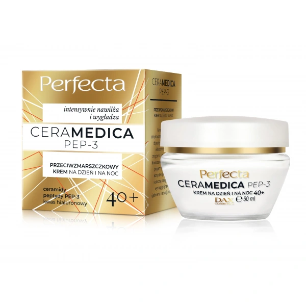 PERFECTA Ceramedica PEP3 40+ Przeciwzmarszczkowy krem na dzień i na noc 50 ml