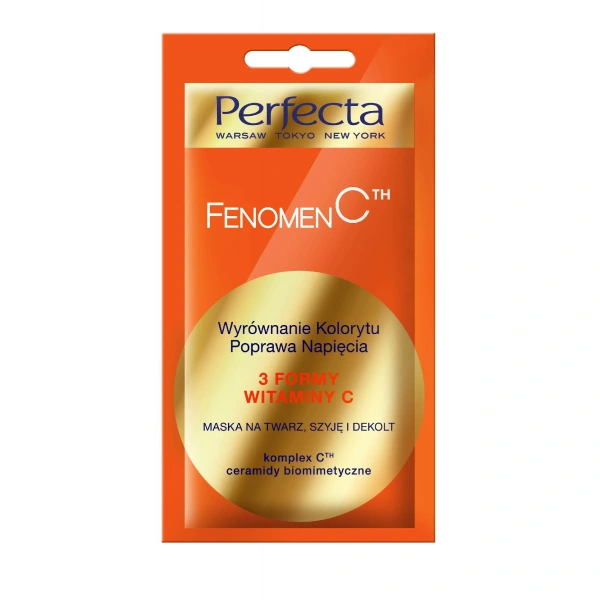 PERFECTA Fenomen C Maska na twarz, szyję i dekolt -wyrównanie kolorytu i poprawa napięcia 8 ml