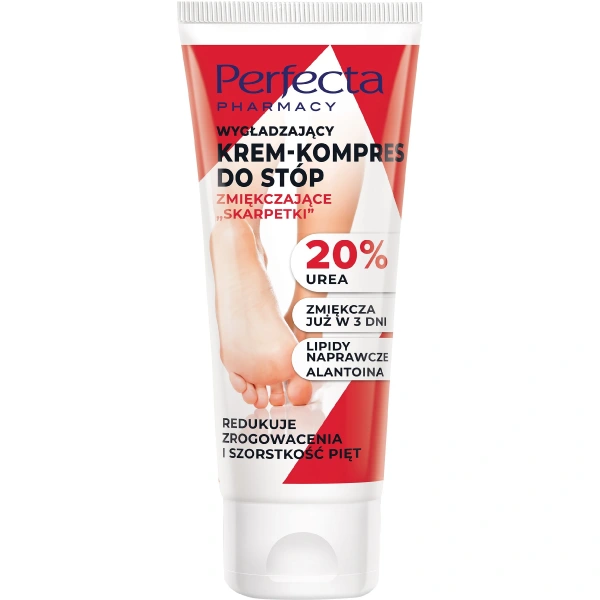 PERFECTA Wygładzający krem-kompres do stóp - Zmiękczające Skarpetki 20% Urea 80 ml