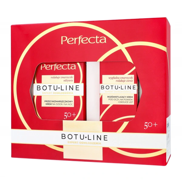 PERFECTA Zestaw prezentowy Botuline 50+ (Krem przeciwzmarszczkowy na dzień i na noc 50 ml + Krem pod oczy 15 ml)