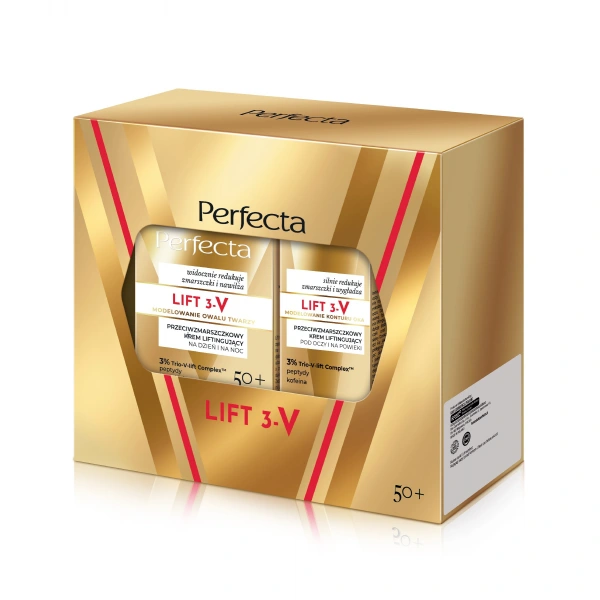PERFECTA Zestaw prezentowy Lift 3-V(krem 50+ na dzień i noc + krem pod oczy )