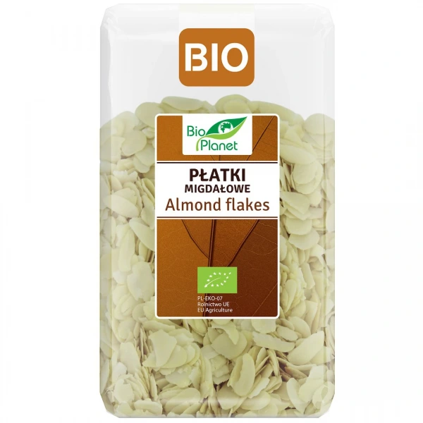 Płatki migdałowe bio 600 g - bio planet