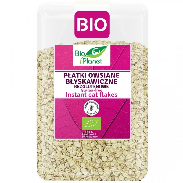 Płatki owsiane błyskawiczne bezglutenowe bio 1 kg - bio planet