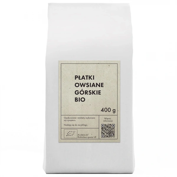 Płatki owsiane górskie bio 400 g - the planet
