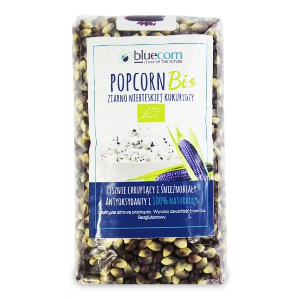 Popcorn (ziarno kukurydzy niebieskiej) bezglutenowe bio 350 g - bluecorn
