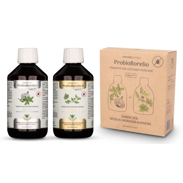 Probiotyczny ekstrakt ziołowy probioborelio bezglutenowy bio (2 x 300 ml) 600 ml - joy day