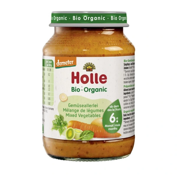 Przecier warzywny bezglutenowy od 6 miesiąca demeter bio 190 g - holle