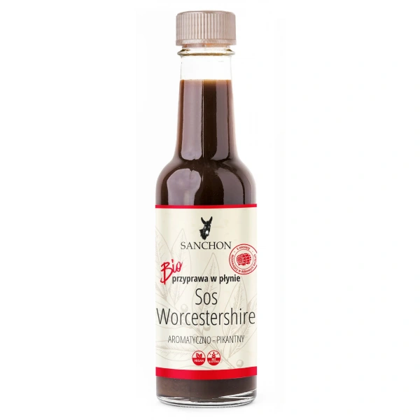 Przyprawa w płynie worcestershire wegańska bezglutenowa bio 140 ml - sanchon
