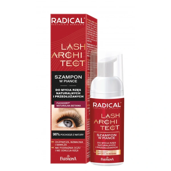 RADICAL Lash Architect Szampon w piance - do mycia rzęs naturalnych i przedłużanych 50 ml