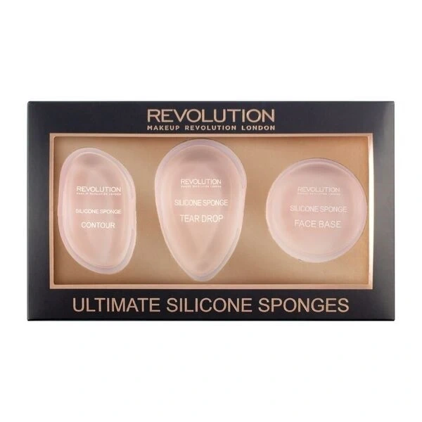 REVOLUTION Applicators Ultimate Silicone Sponges Set Gąbki silikonowe-zestaw  1op-3szt