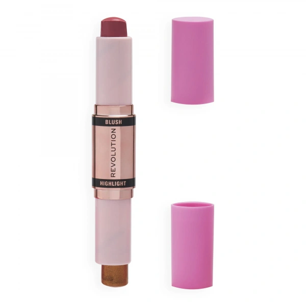REVOLUTION Blush & Highlight Stick Róż i Rozświetlacz w sztyfcie Flushing Pink 4.3g