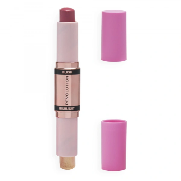 REVOLUTION Blush & Highlight Stick Róż i Rozświetlacz w sztyfcie Mauve Glow 4.3g
