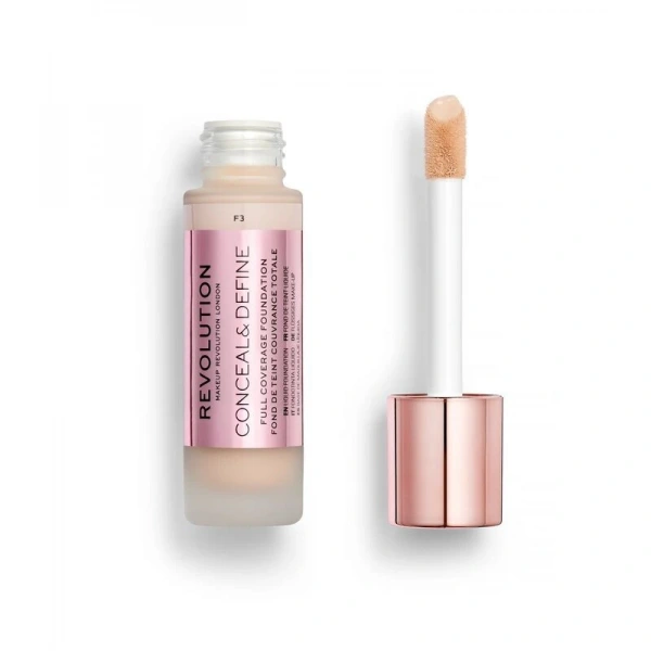 REVOLUTION Conceal & Define Foundation F3 Podkład kryjący 23ml