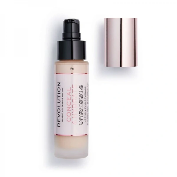 REVOLUTION Conceal & Hydrate Foundation nr F5  Podkład nawilżający 23ml