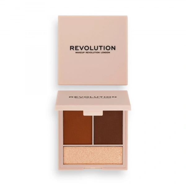 REVOLUTION Face Powder Contour Compact Paleta do konturowania Light