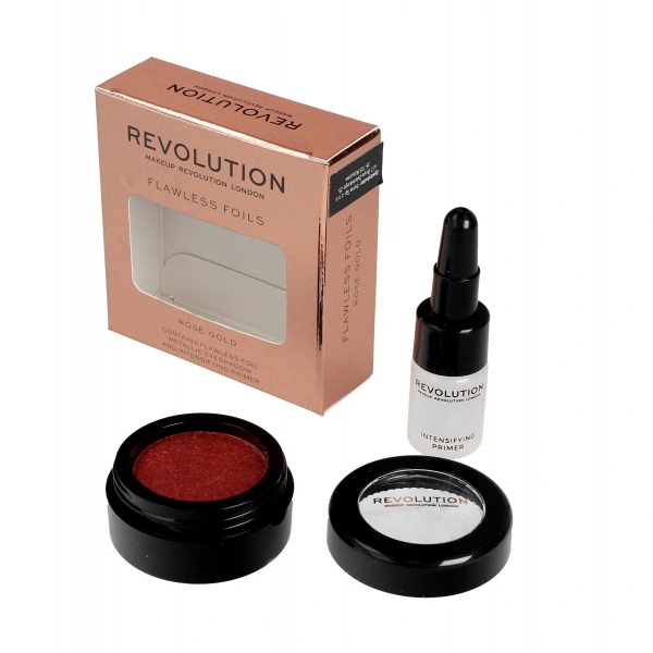 REVOLUTION Flawless Foils Rose Gold cień do powiek+baza
