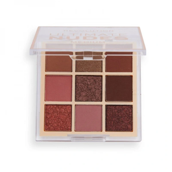 REVOLUTION Ultimate Nudes Shadow Medium Paleta 9 cieni do powiek