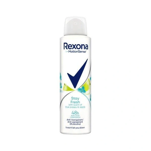 REXONA Stay Fresh Antyperspirant damski w sprayu Blue Poppy & Apple, 150 ml