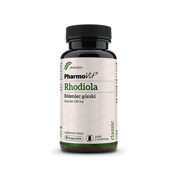 Rhodiola - różeniec górski ekstrakt (140 mg) bezglutenowy 90 kapsułek - pharmovit