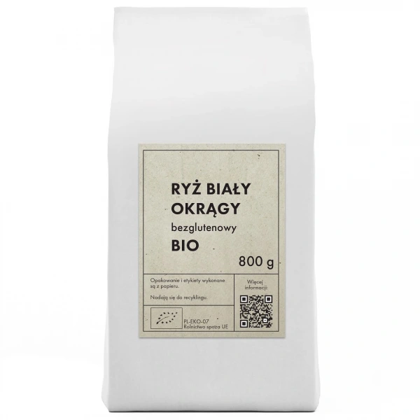 Ryż biały okrągły bezglutenowy bio 800 g - the planet
