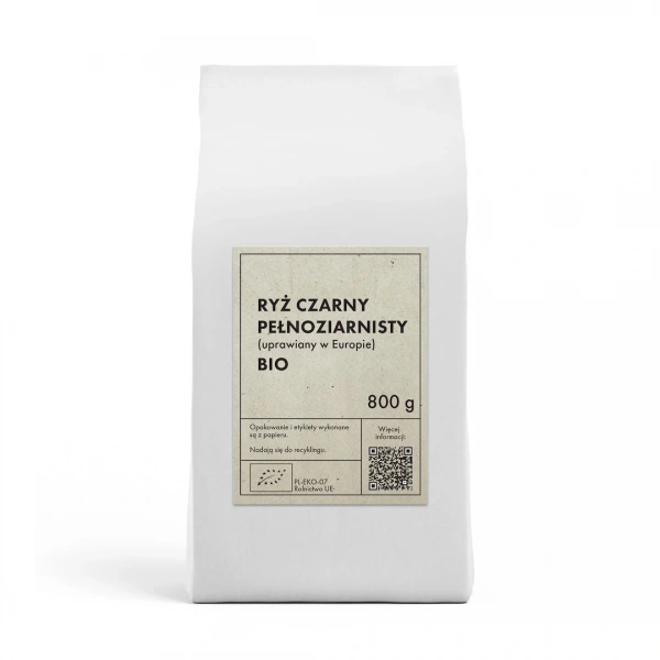 Ryż czarny pełnoziarnisty (uprawiany w europie) bio 800 g - the planet