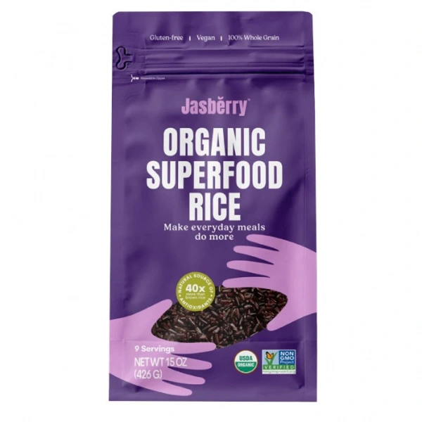 Ryż express jasberry razowy bezglutenowy bio 200 g - jasberry rice