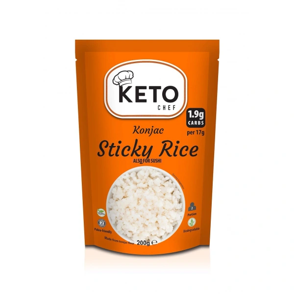 Ryż kleisty (konjac) do sushi bezglutenowy 200 g - keto chef