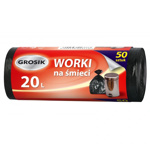Sarantis Jan Niezbędny Grosik Worki na śmieci 20L  1op-50szt