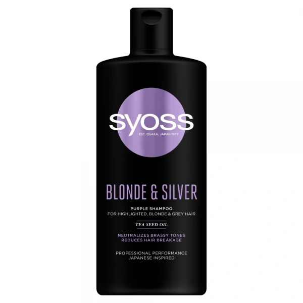 Schwarzkopf  Syoss Blonde & Silver Szampon do włosów przeciw żółtym tonom  440ml
