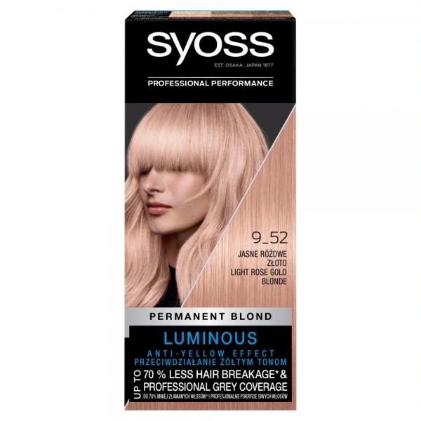 Schwarzkopf Syoss Farba do włosów nr 9_52 Jasne Różowe Złoto  1op.