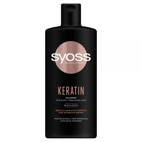 Schwarzkopf  Syoss Keratin Szampon wygładzający do włosów łamliwych 440ml