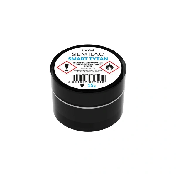 SEMILAC Builder Gel Smart Tytan Clear Żel budujacy do paznokci UV 15 g