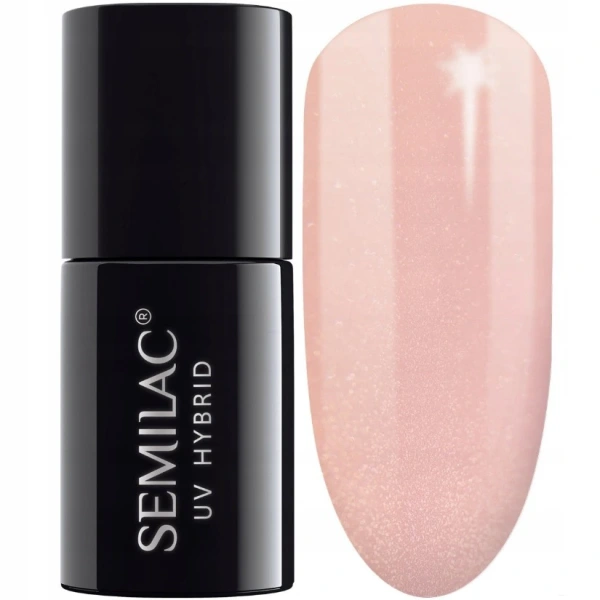 SEMILAC Lakier hybrydowy 054 Pale Peach Glow - TRANSPARENTNY 7 ml