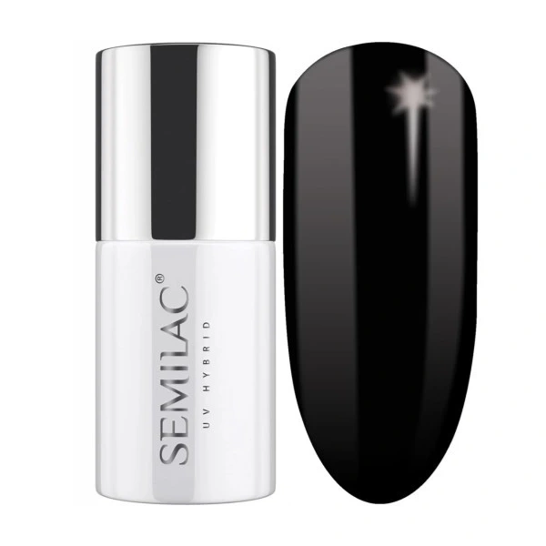 SEMILAC Lakier hybrydowy 300 Perfect Black (super cover) 7 ml