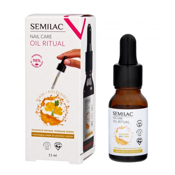 SEMILAC Nail Care Oil Ritual Nawilżający olejek do paznokci i skórek 11 ml