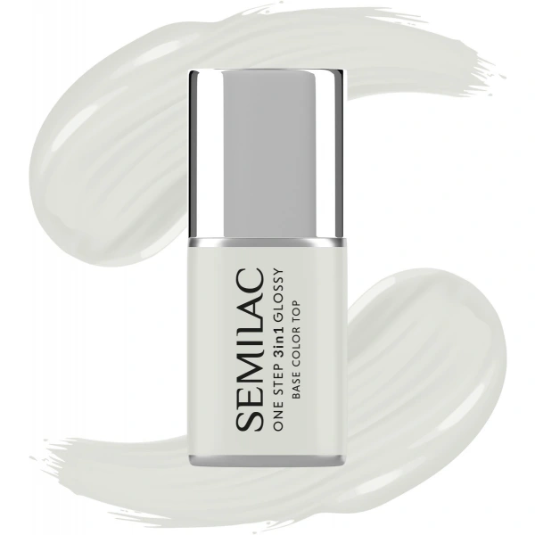 SEMILAC One Step Glossy 3in1 Lakier hybrydowy do paznokci S110 The White 7 ml