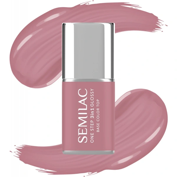 SEMILAC One Step Glossy 3in1 Lakier hybrydowy do paznokci S201 Earth Pink 7 ml