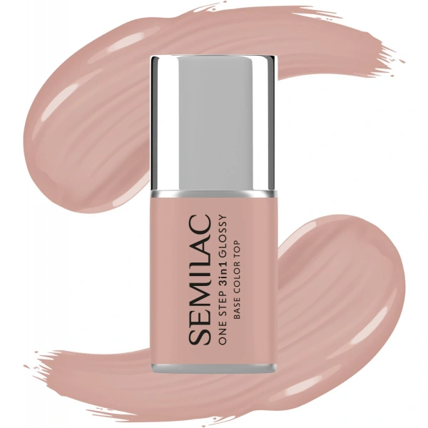 SEMILAC One Step Glossy 3in1 Lakier hybrydowy do paznokci S210 French Beige 7 ml