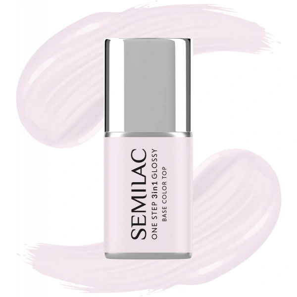 SEMILAC One Step Glossy 3in1 Lakier hybrydowy do paznokci S235 Peach Beige 7 ml