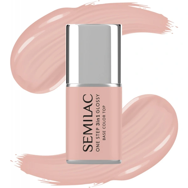SEMILAC One Step Glossy 3in1 Lakier hybrydowy do paznokci S450 Light Peach 7 ml