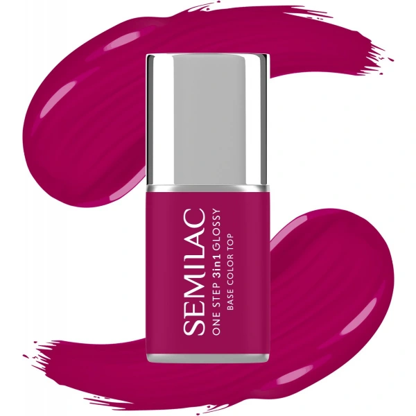 SEMILAC One Step Glossy 3in1 Lakier hybrydowy do paznokci S690 Coral Pink 7 ml