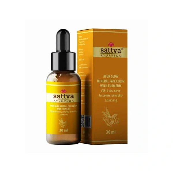 Serum eliksir do twarzy kompleks mineralny z kurkumą 30 ml - sattva (ayurveda)