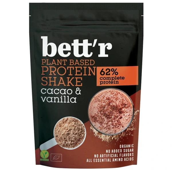 Shake proteinowy kakao i wanilia bez dodatku cukrów bio 500 g - bett'r